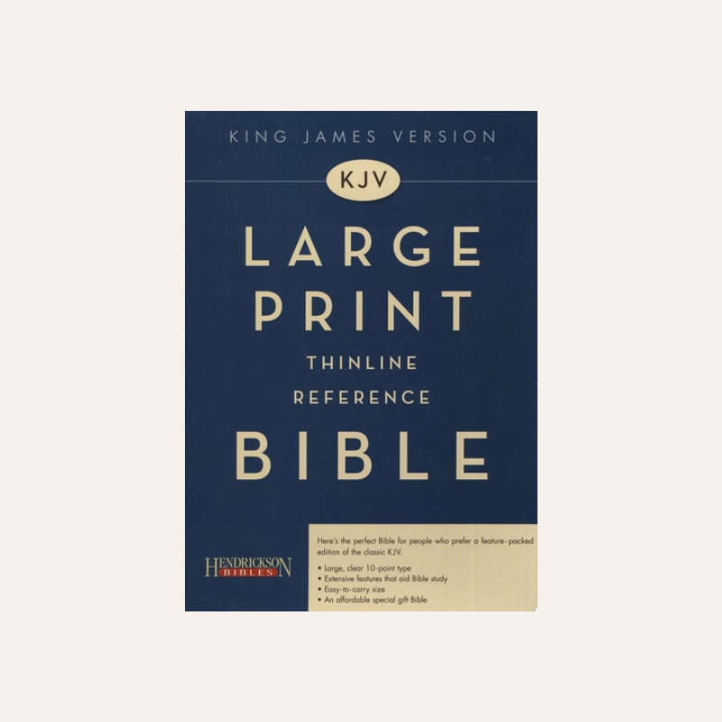 KJV Large Print Thinline Ref Bible Black