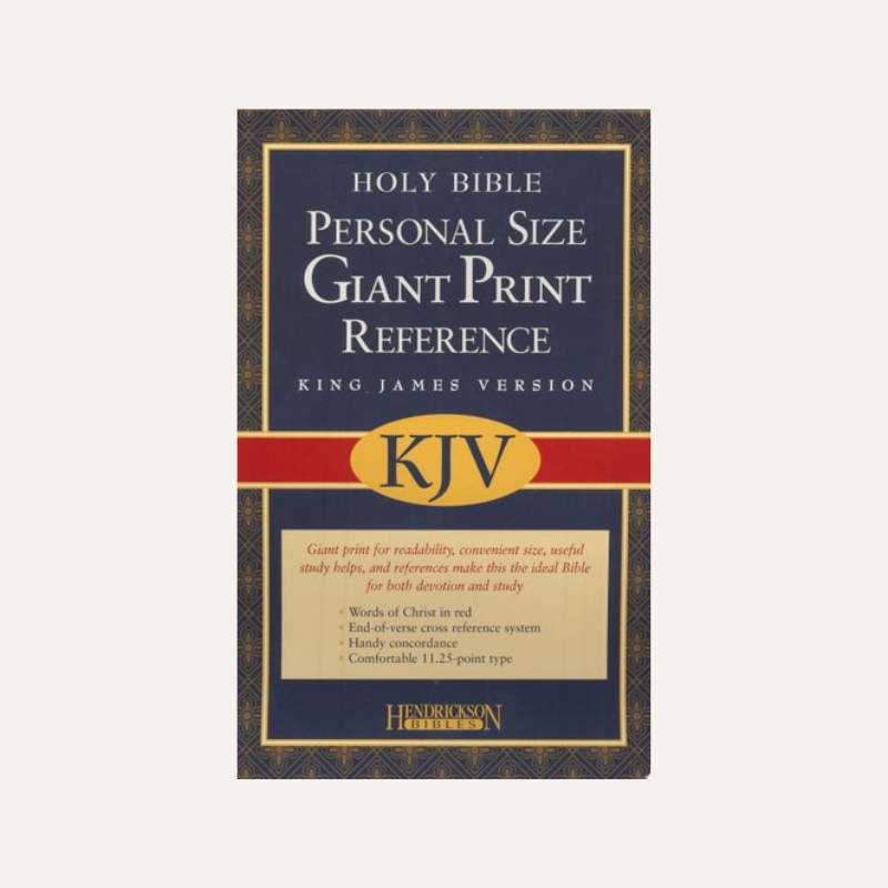 KJV Personal Size Giant Print Ref Bible Black