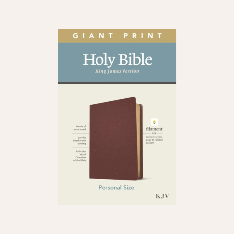 KJV Giant Print Personal Size Burgundy Genuine Leather