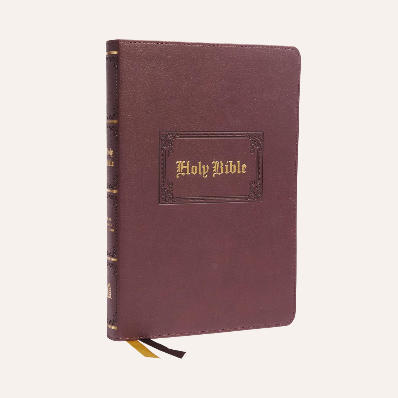 KJV Large Print Thinline Bible Brown Leather Soft
