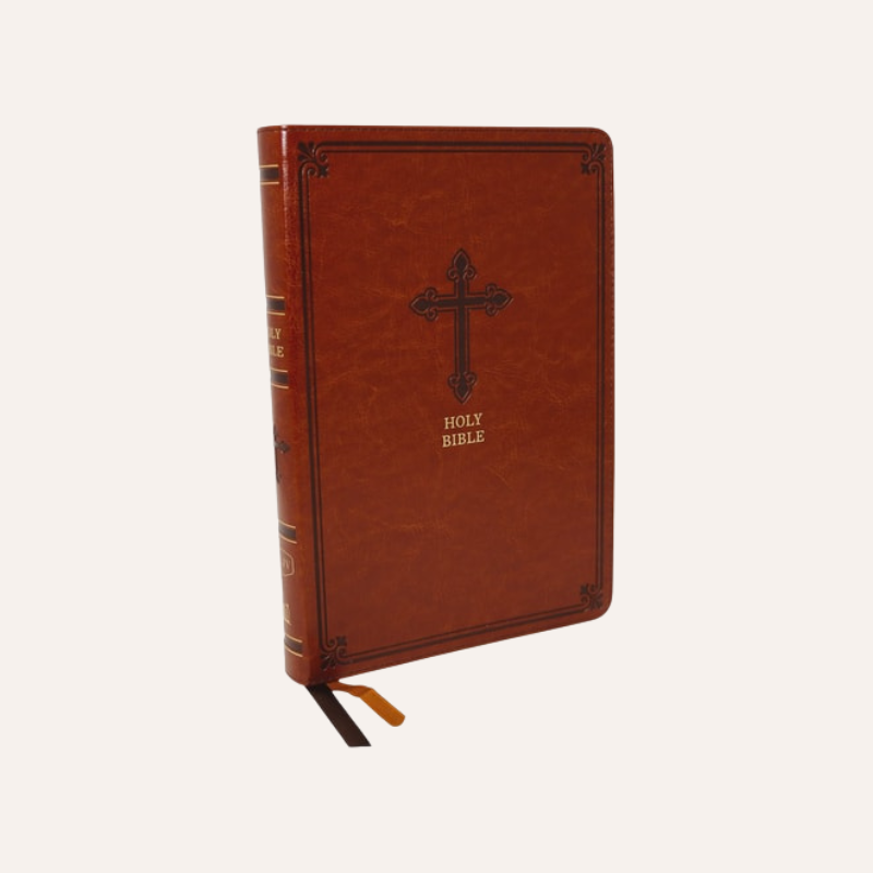 KJV Large Print Thinline Bible Chestnut Leathersoft