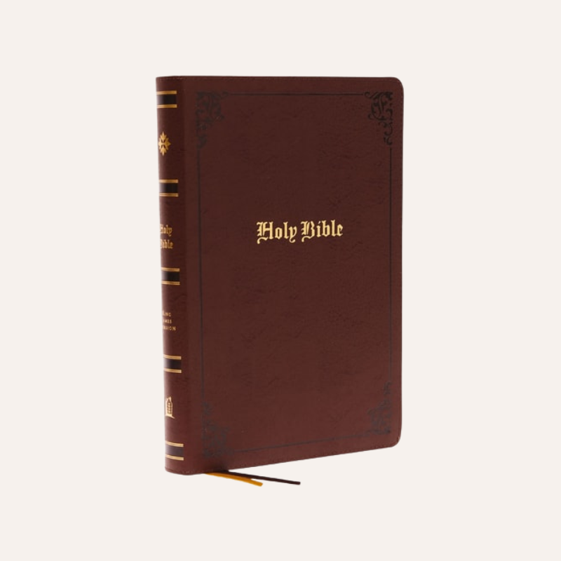 KJV Large Print Center Column Ref Bible Brown Bonded L.