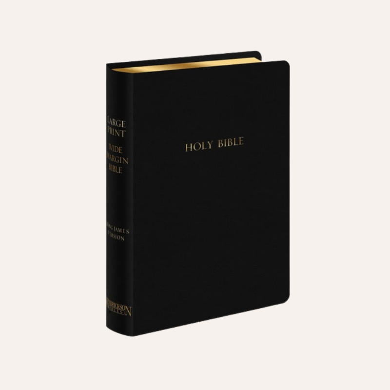 KJV Large Print Wide Margin Bible Genuine Leather
