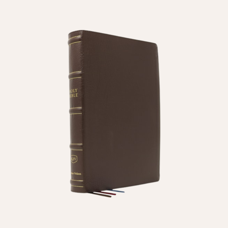 KJV Large Print Ref Bible Brown Genuine Leather