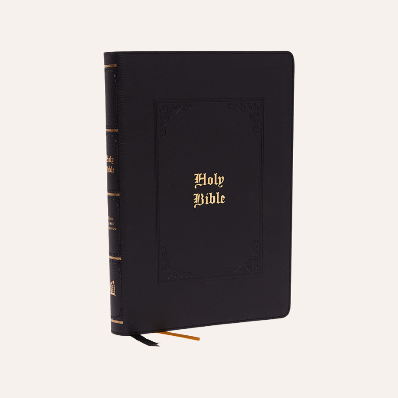 KJV Large Print Center Column Ref Bible Black