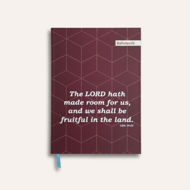 Rehoboth Maroon Hex pattern Journal - A5