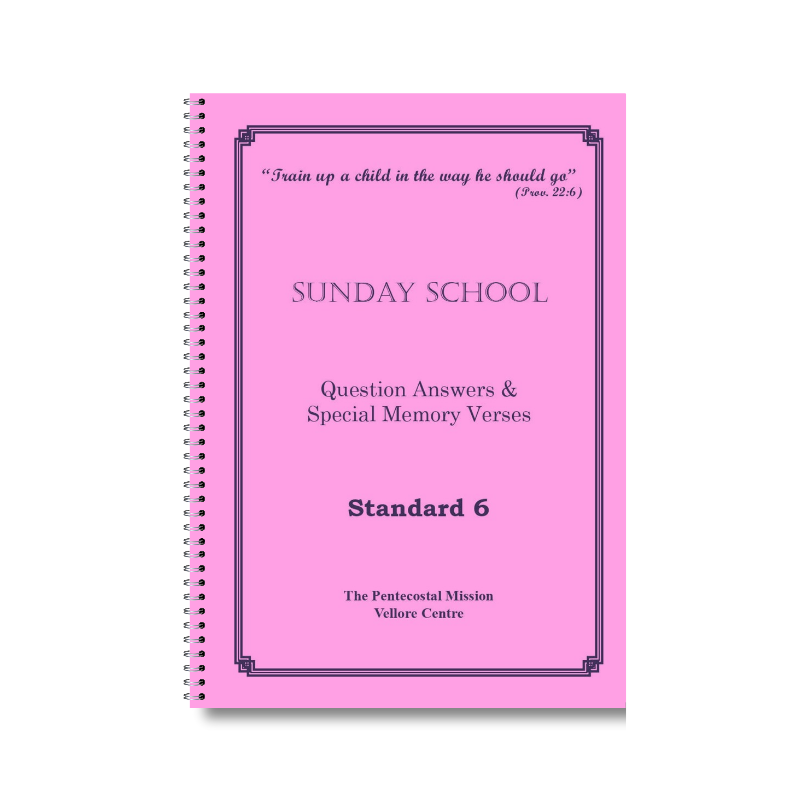 Sunday school notes standard 6th (ENG)