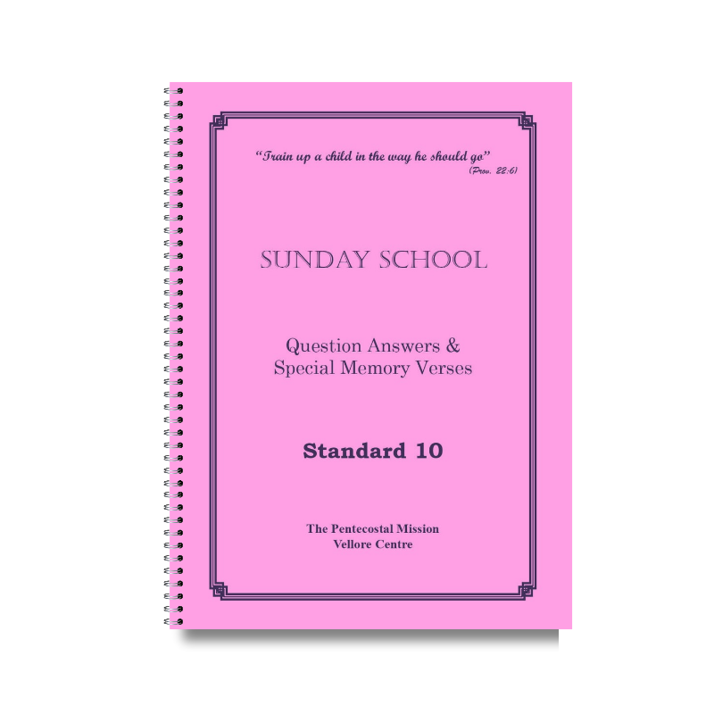 Sunday school notes standard 10th (ENG)