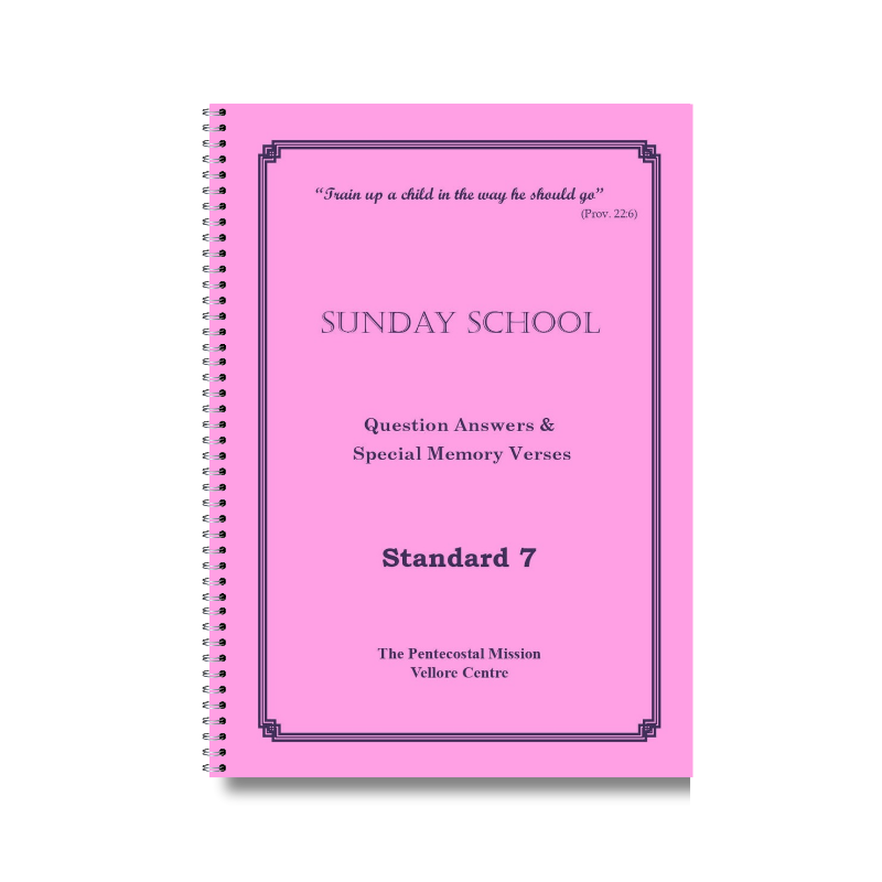 Sunday school notes standard 7th (ENG)