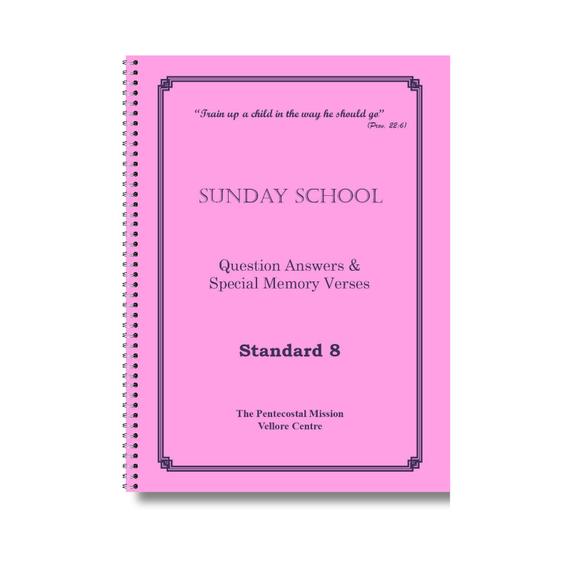 Sunday school notes standard 8th (ENG)