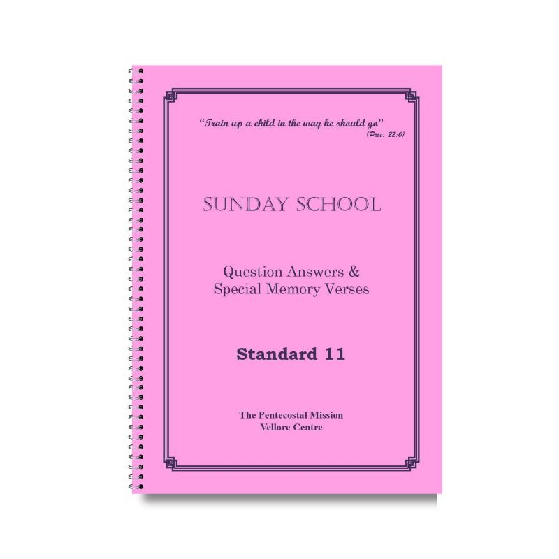 Sunday school notes standard 11th (ENG)