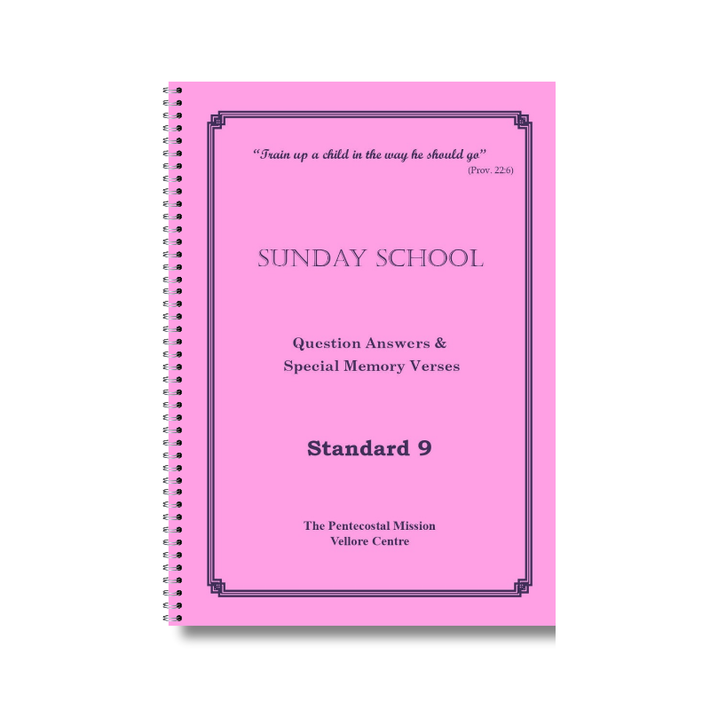 Sunday school notes standard 9th (ENG)