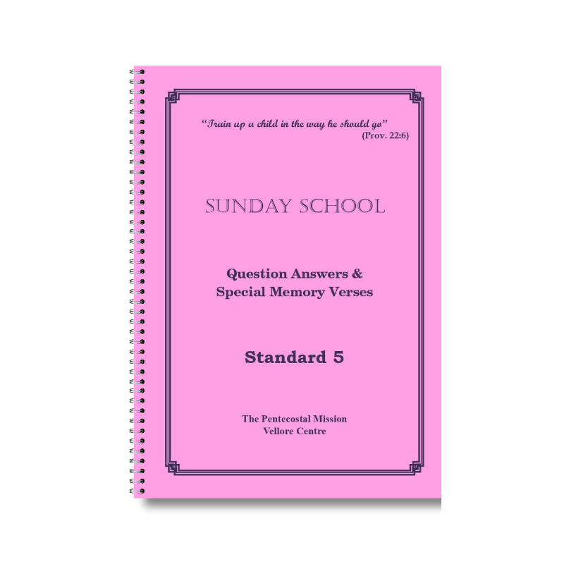 Sunday school notes standard 5th (ENG)